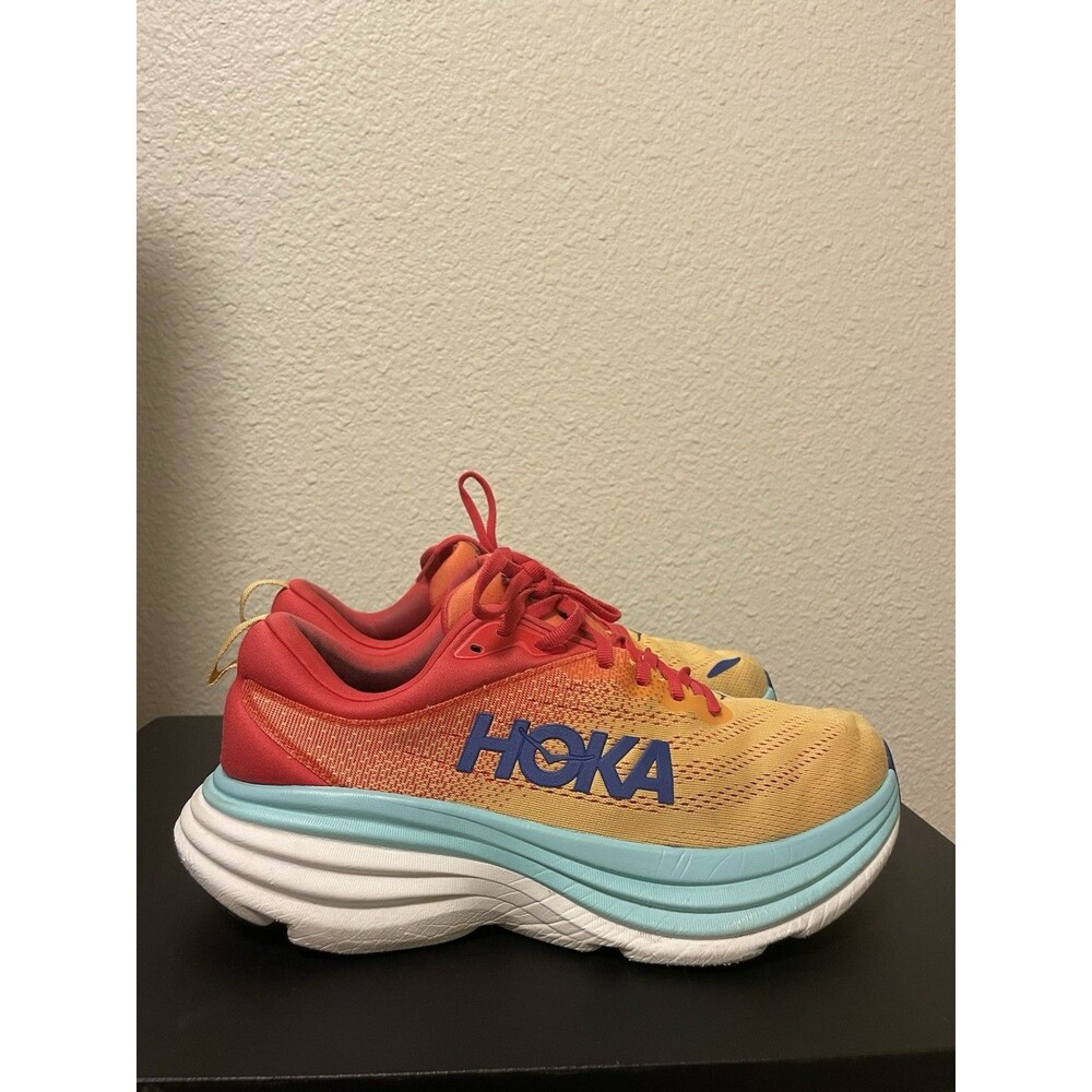 HOKA ONE ONE Bondi 8 9.5 2E Wide  Low Top Lace-Up Mesh Sneaker 1127953